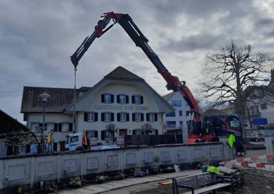 Kranarbeit 95 Meter emmenegger trans