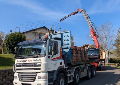 Kranarbeit 95 Meter emmenegger trans